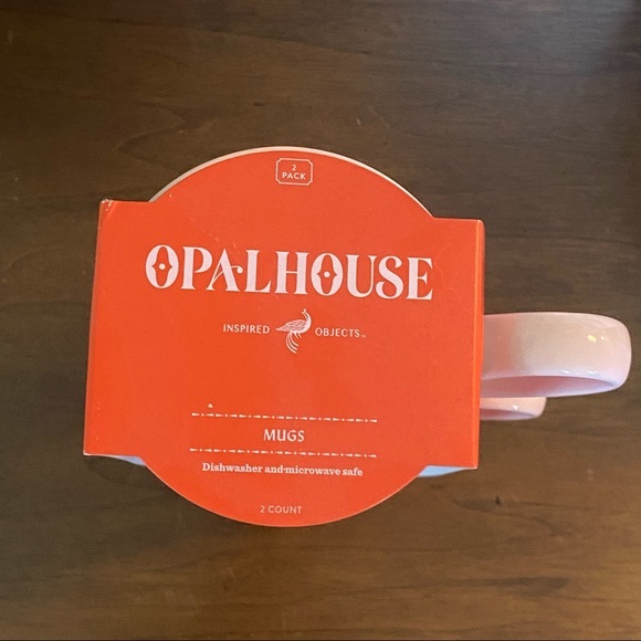 Opalhouse Mug Set Pink Crazy in Love NWT 2 Mugs - Picture 3 of 3